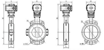 電動襯氟蝶閥結構圖